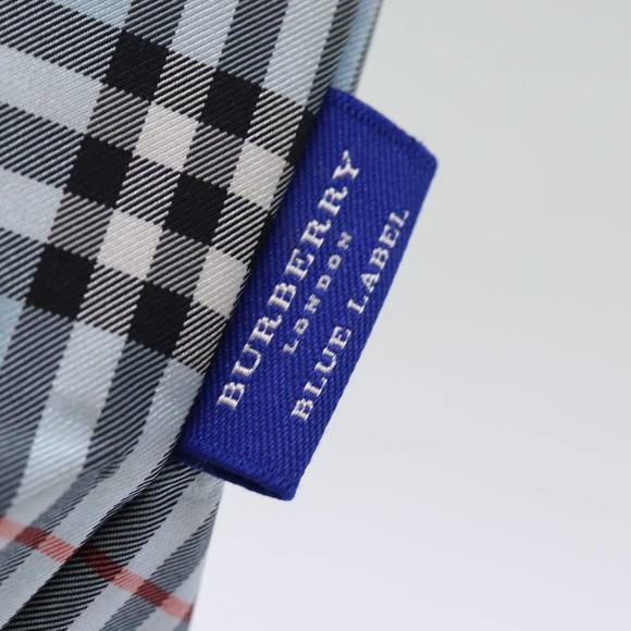 BURBERRY Nova Check Blue Label Hand Bag Nylon Blue Auth bs14211 - Picture 10 of 16